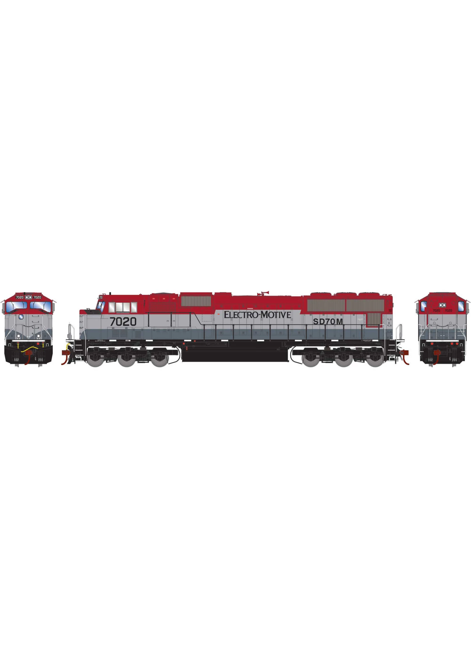 Athearn G70558 - SD70M EMDX Maroon Silver #7020 3 Athearn G70558 - SD70M EMDX Maroon Silver #7020