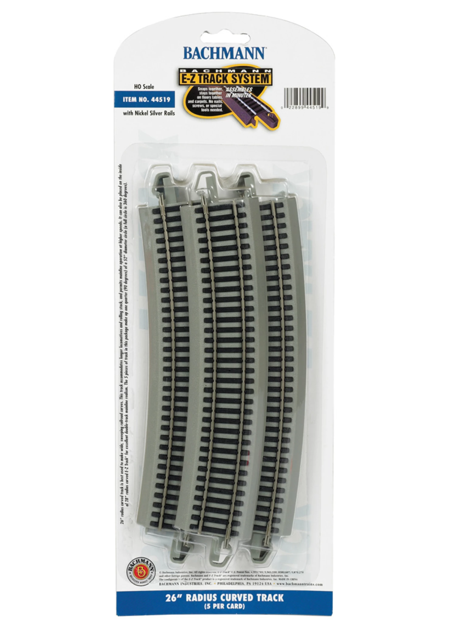Bachmann 26" Radius Curved HO Scale EZ Track 3 Bachmann 26" Radius Curved HO Scale EZ Track