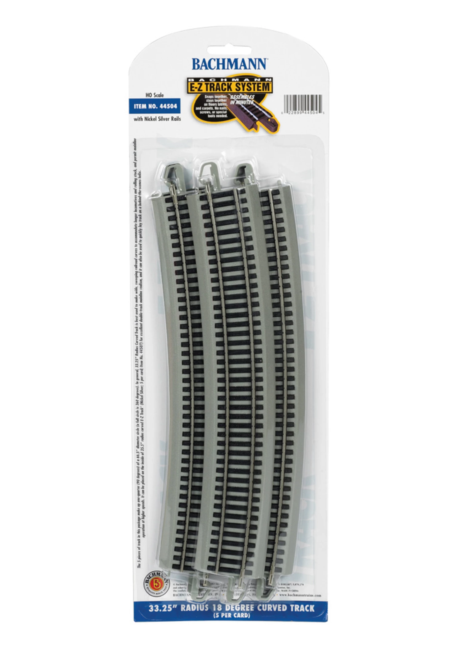 Bachmann 33.25" Radius 18 Degree Curved HO Scale EZ Track 3 Bachmann 33.25" Radius 18 Degree Curved HO Scale EZ Track