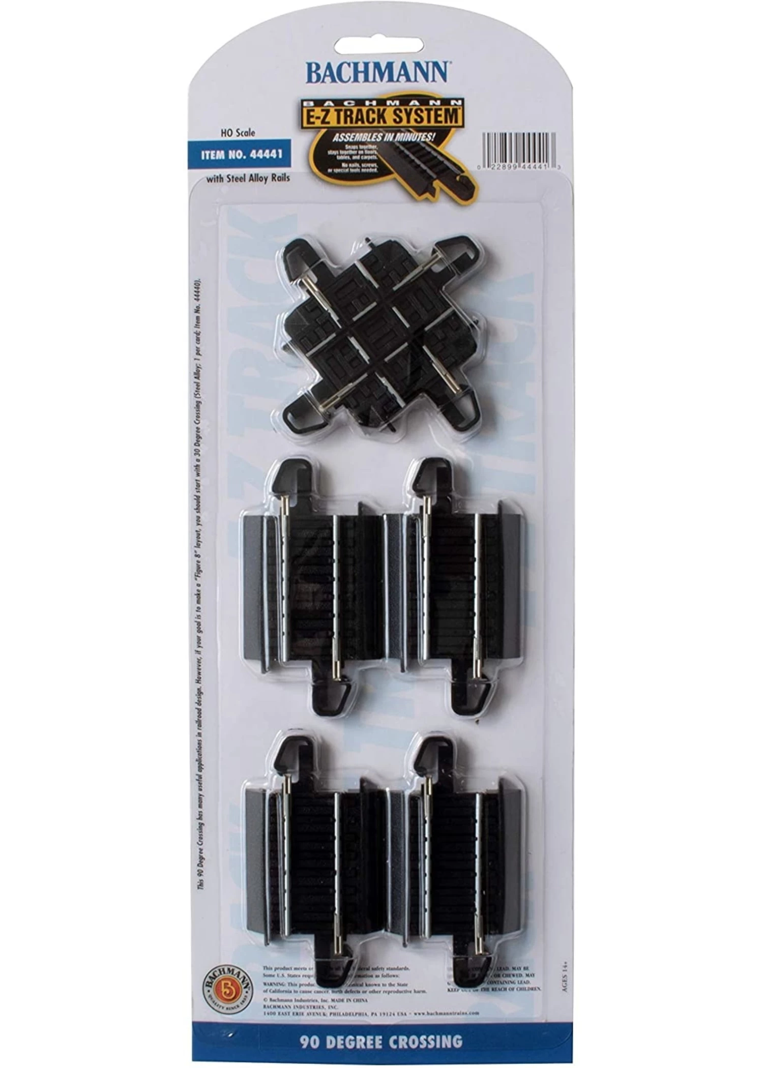 Bachmann 44441 - 90 Degree Crossing HO Scale EZ Track 3 Bachmann 44441 - 90 Degree Crossing HO Scale EZ Track