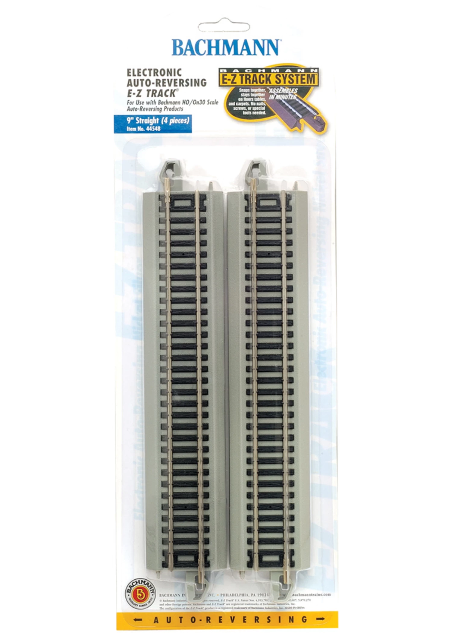 Bachmann 9" Straight Reversing HO Scale EZ Track 3 Bachmann 9" Straight Reversing HO Scale EZ Track