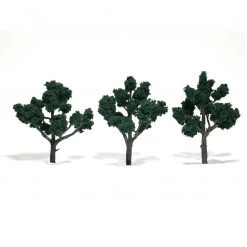 Woodland Scenics TR1511 - Ready Made Trees, Dark Green 4-5" (3)