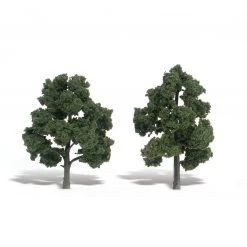 Woodland Scenics TR1513 - Ready Made Trees, Medium Green 5-6" (2)